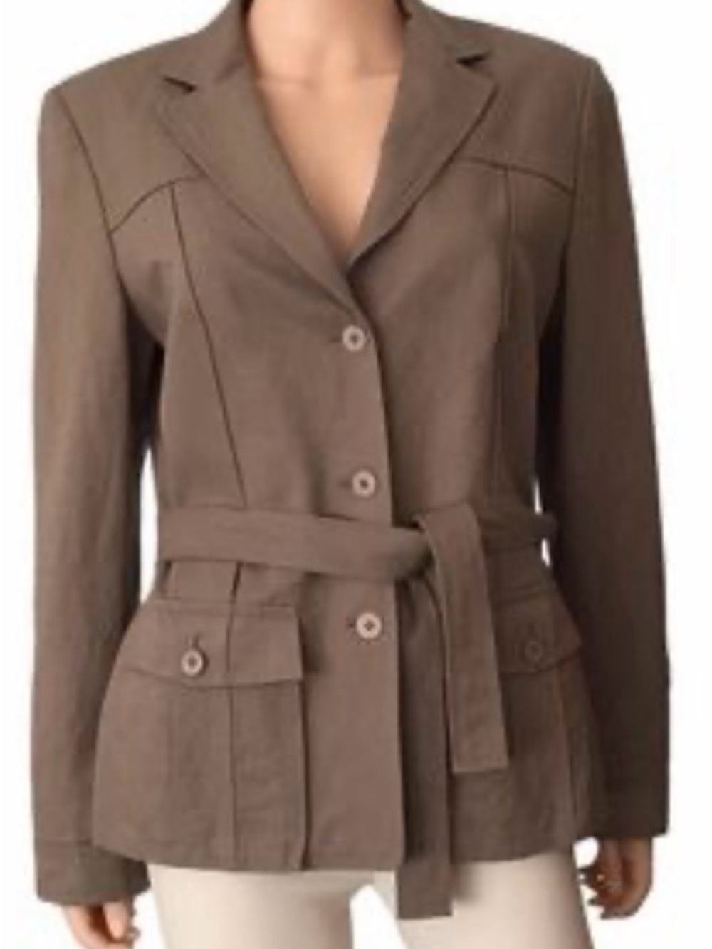 Talbot’s Jacket, Coat, belted, military style, safari
